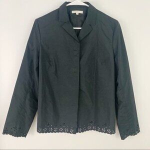 Paule Ka jacket black laser cut magnetic closure lightweight size 6